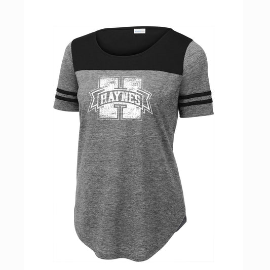 Haynes Academy Ladies Tri-blend Logo T shirt