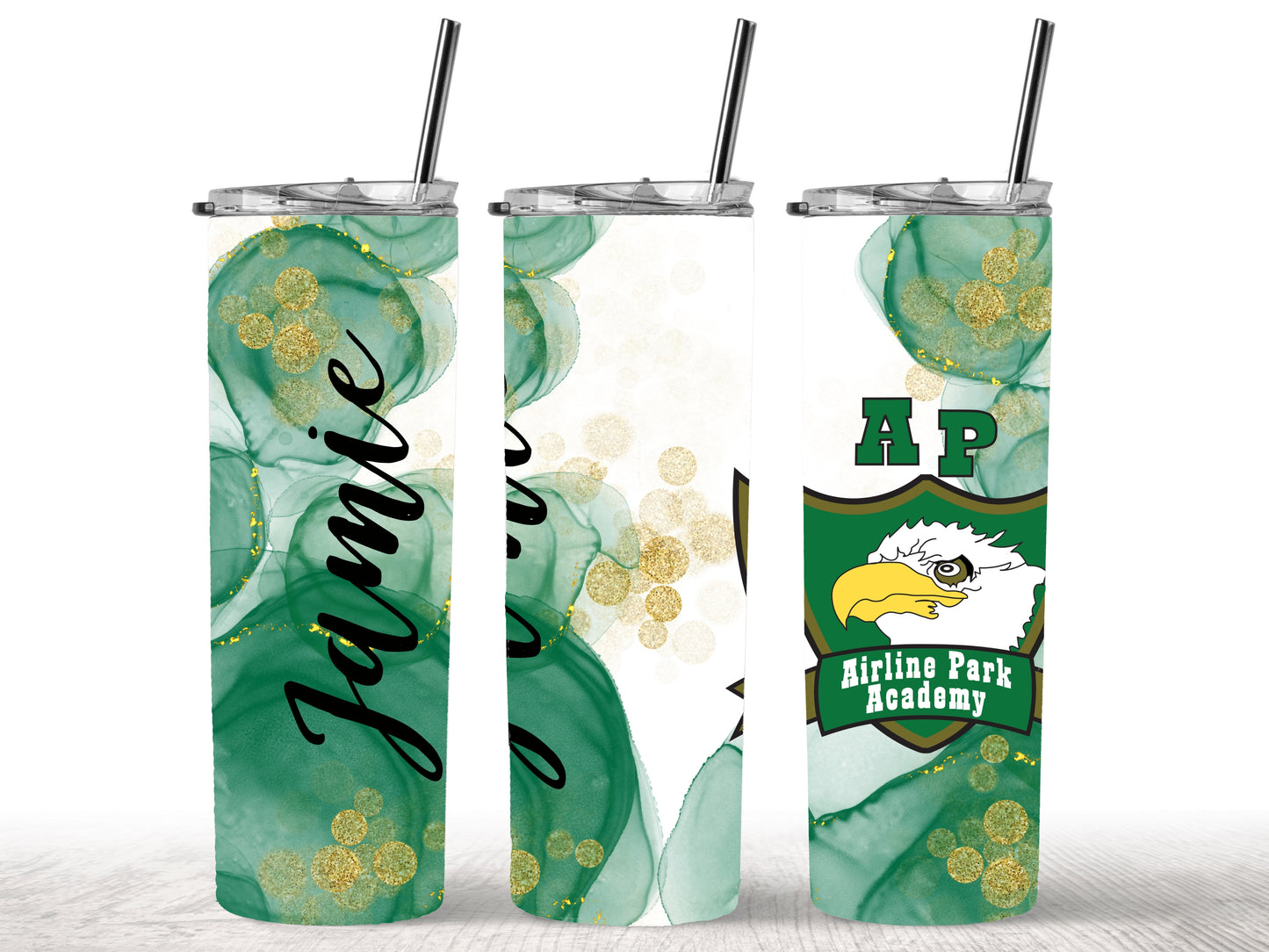 Airline Park Logo Personalized Skinny Tumbler