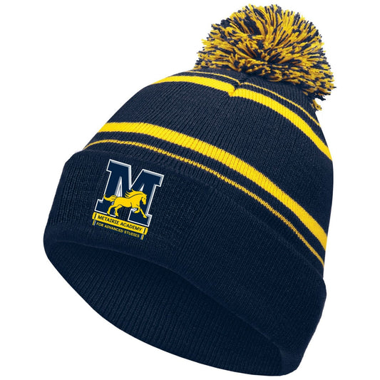 Metairie Academy Navy and Gold Beanie