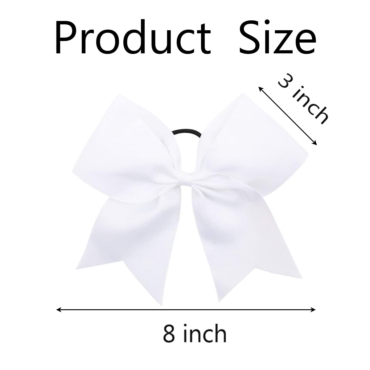 Airline Park Academy White Hair Bow with Logo