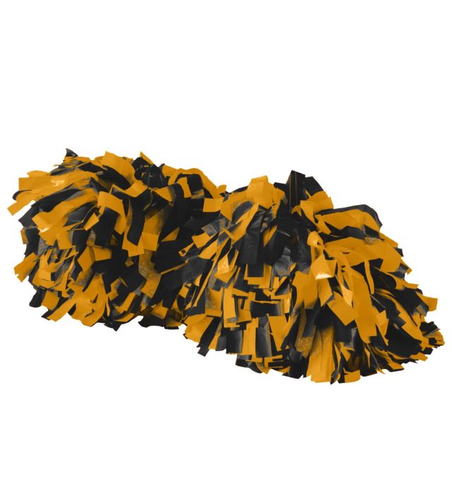 Black and Gold Spirit Poms