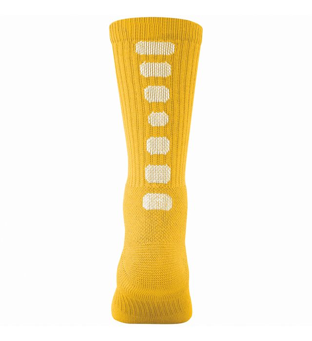 Color Block Black and Gold Crew Socks