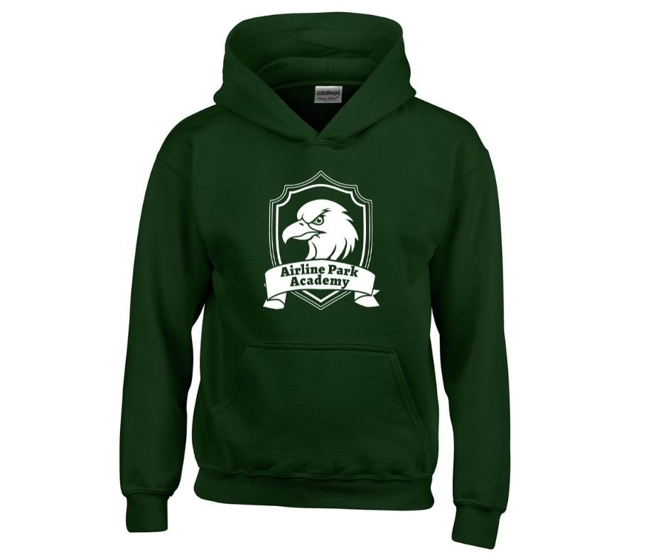 Airline Park Academy Adult Green Hoodie