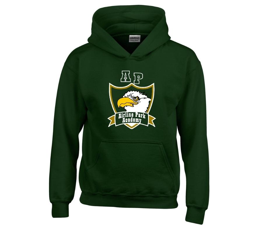 Airline Park Academy Youth Green Hoodie