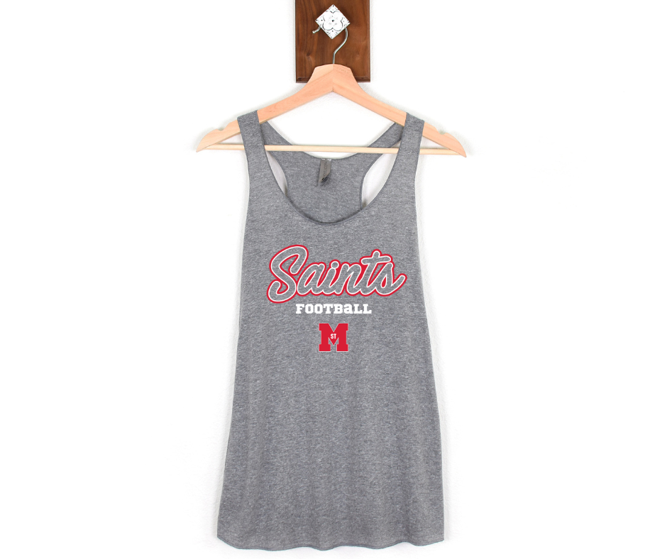 Saints Ladies Halter Top- Heather Grey- Choose your sport