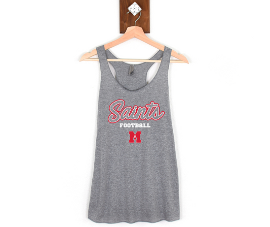 Saints Ladies Halter Top- Heather Grey- Choose your sport