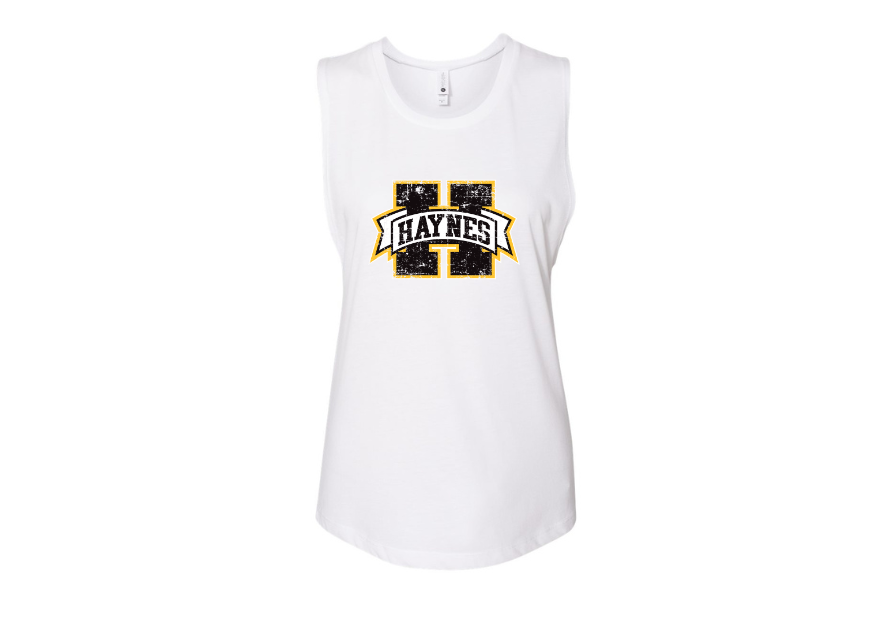 Haynes Academy Ladies Muscle Logo Tank