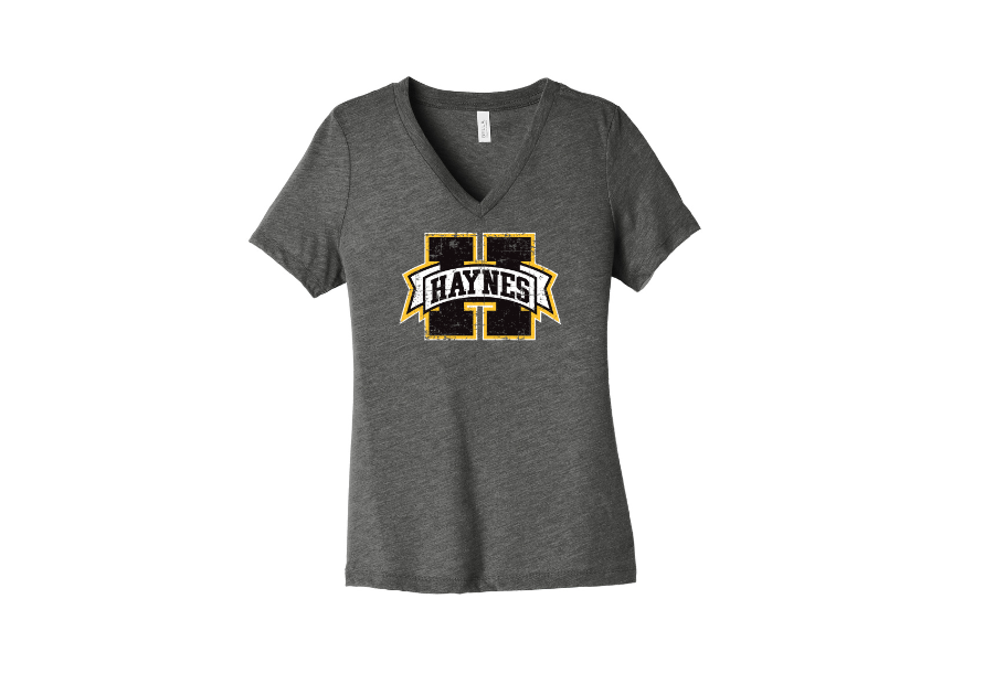 Haynes Academy Ladies V-Neck Logo T-Shirt