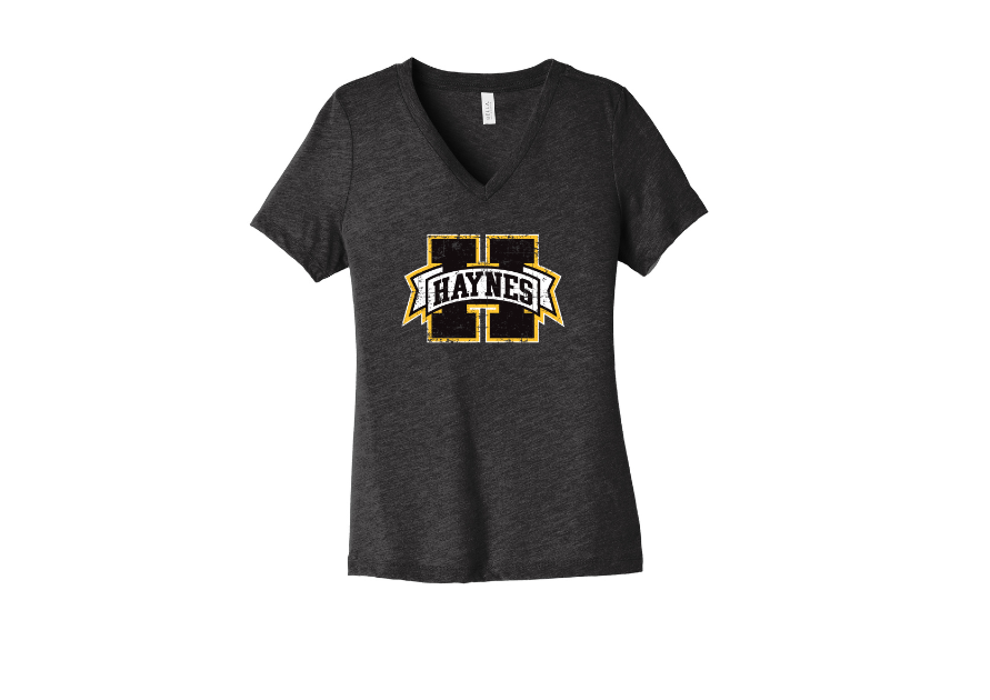 Haynes Academy Ladies V-Neck Logo T-Shirt