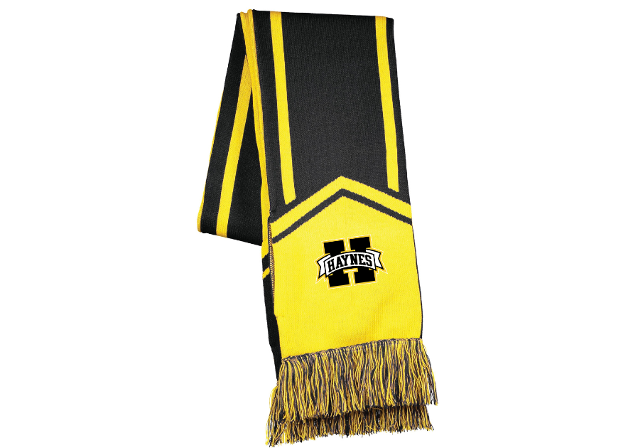 Haynes Academy Black and Gold Scarf